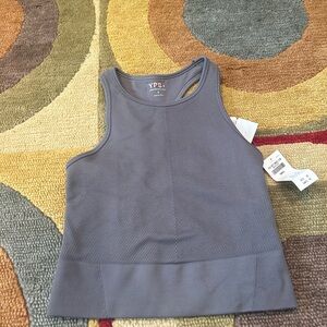 NWT Abercrombie & Fitch YPB Your Personal Best Grey High Neck Bra Tank Top Small
